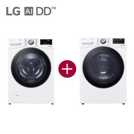 LG 20kg Wasmachine Intello DD TurboWash™ + 18kg Droger DUAL Inverter HeatPump Auto Cleaning Condenser - LC0R2N2.RH8AVCW