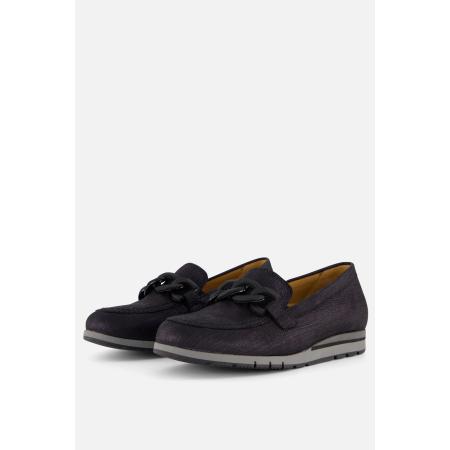 Gabor Instappers blauw Suede