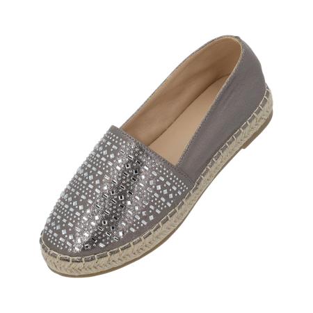 Sila Sahin Palado by Sila Sahin Espadrilles Chesu grijs / transparant