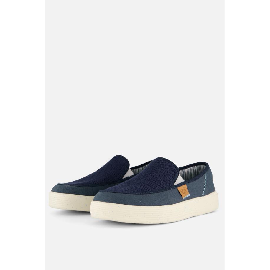 HEYDUDE Sunapee Instappers blauw Katoen Blauw