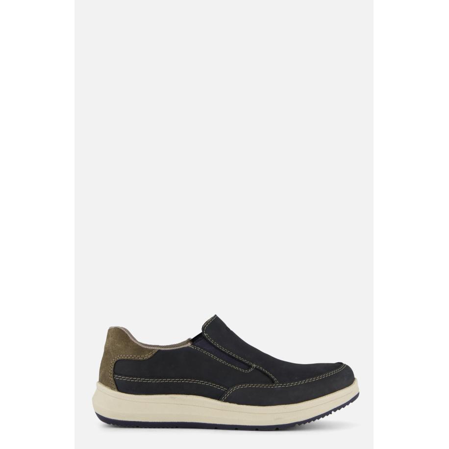 Rieker Instappers blauw Leer Blauw