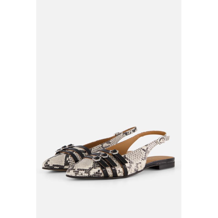 Linea Zeta Slingbacks bruin Leer Bruin
