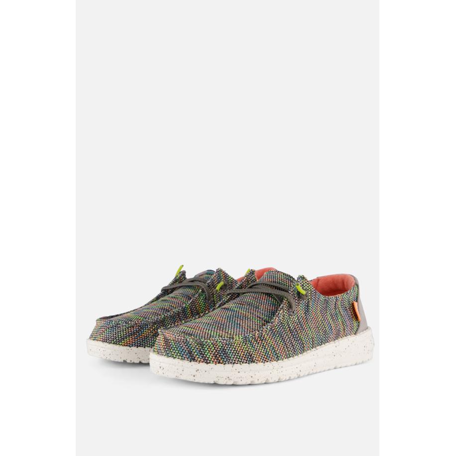 HEYDUDE Wendy Sox Instappers groen Canvas Groen