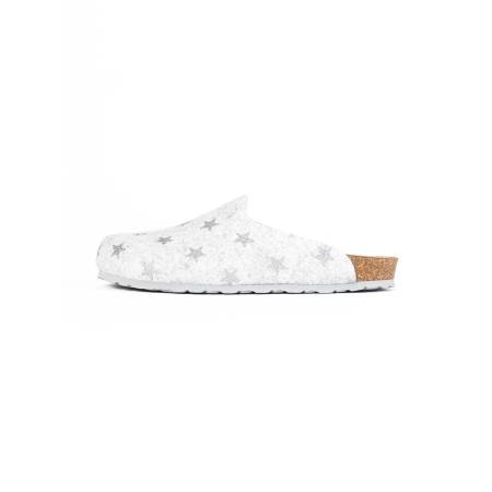 Bayton Bayton Clogs Malo zilver / wit