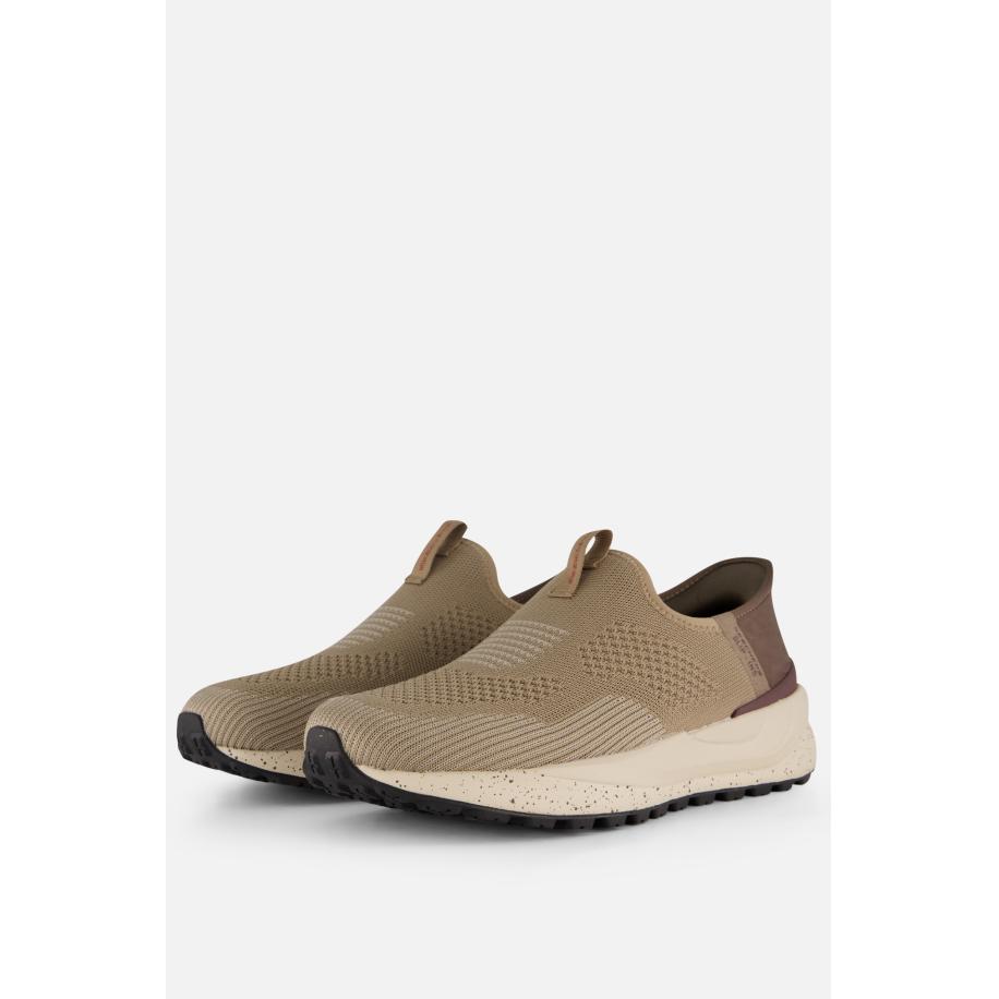 Skechers Bogdin Slip-ins Instappers taupe Textiel Bruin