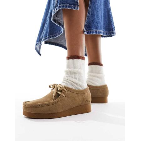 Clarks Wallabee Schoenen van donkerbruin suede