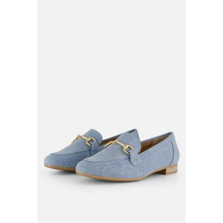 Marco Tozzi Denim Instappers blauw Textel