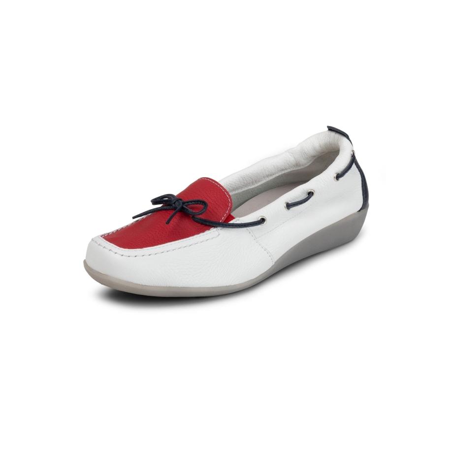 VITAFORM VITAFORM Mocassins bloedrood / zwart / wit -