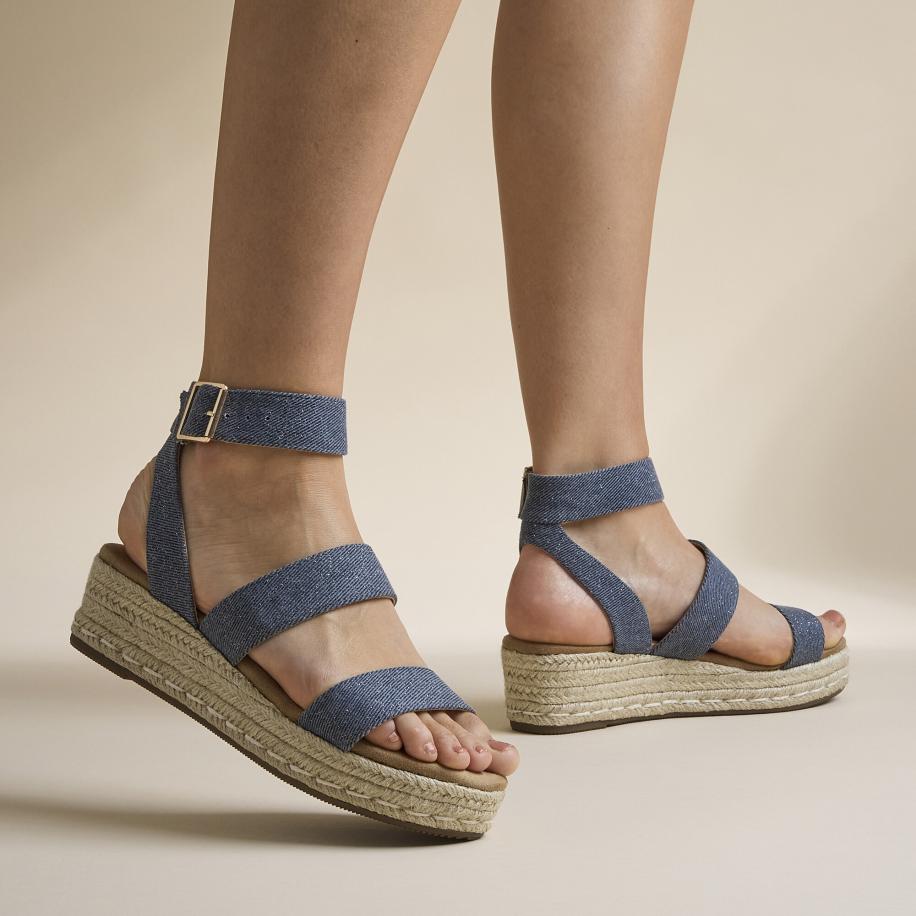 Cellini Denim Espadrilles blauw Synthetisch Blauw