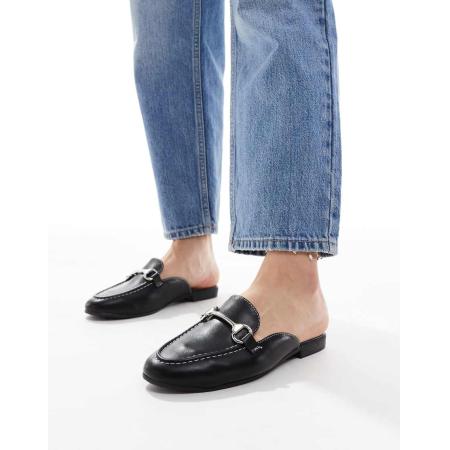 New Look Open loafers met gesp in zwart