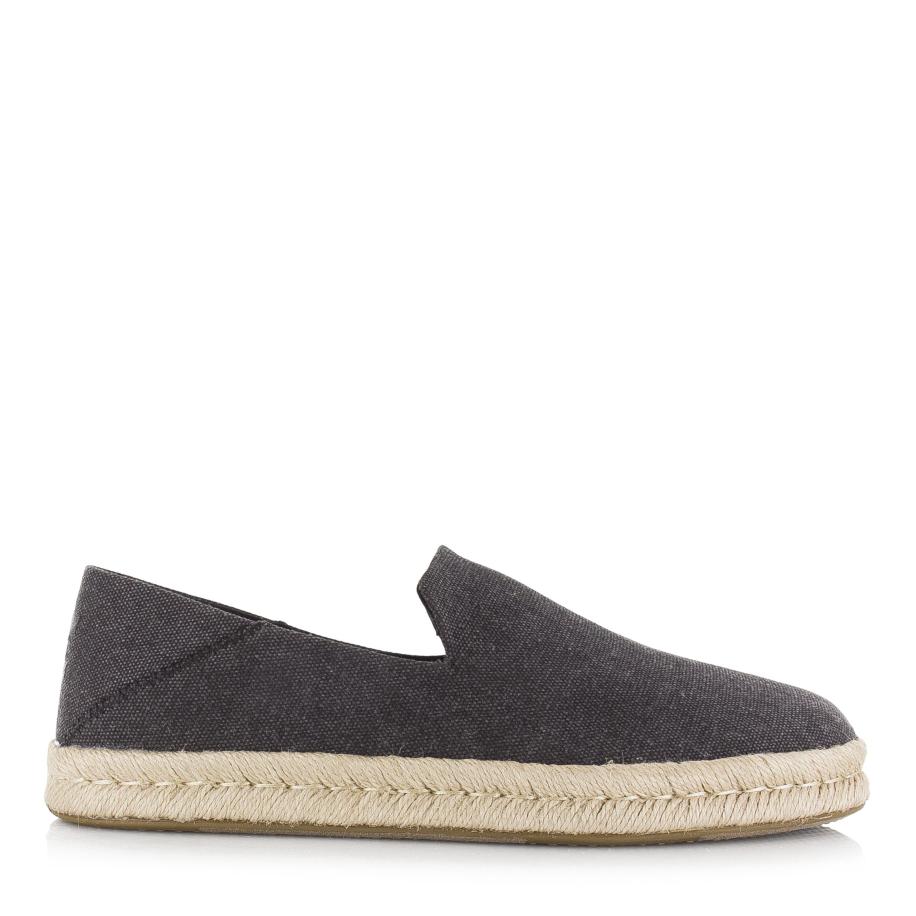 Toms santiago black espadrilles heren Zwart
