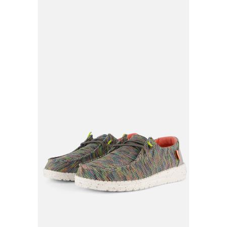 HEYDUDE Wendy Sox Instappers groen Canvas