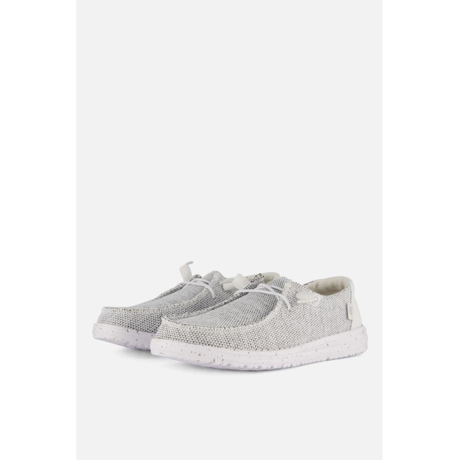 HEYDUDE Wendy Sox Instappers grijs Canvas Grijs