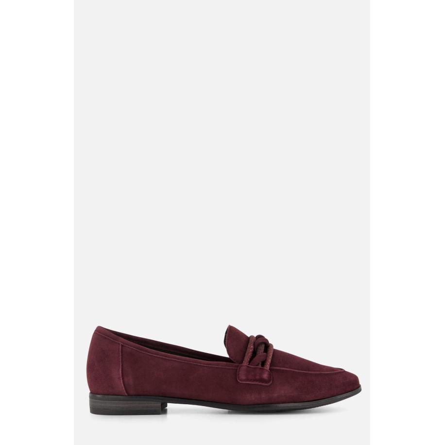 Marco Tozzi Instappers rood Suede Rood
