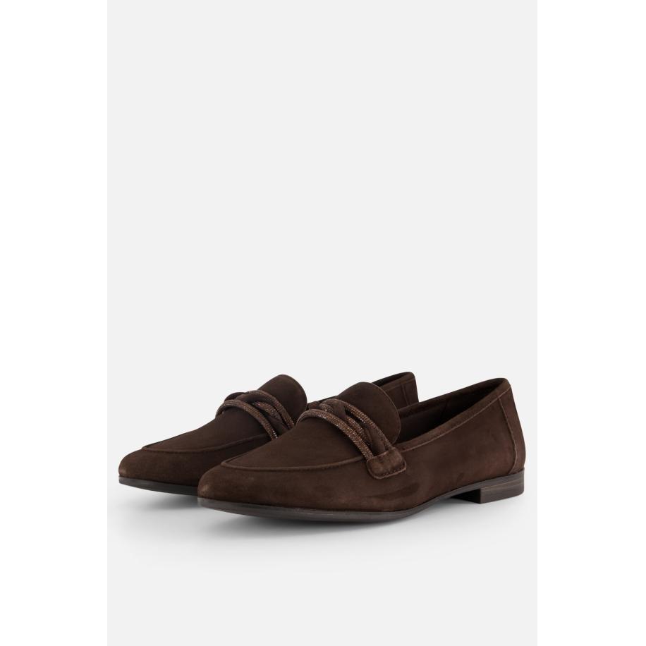 Marco Tozzi Instappers bruin Suede Bruin