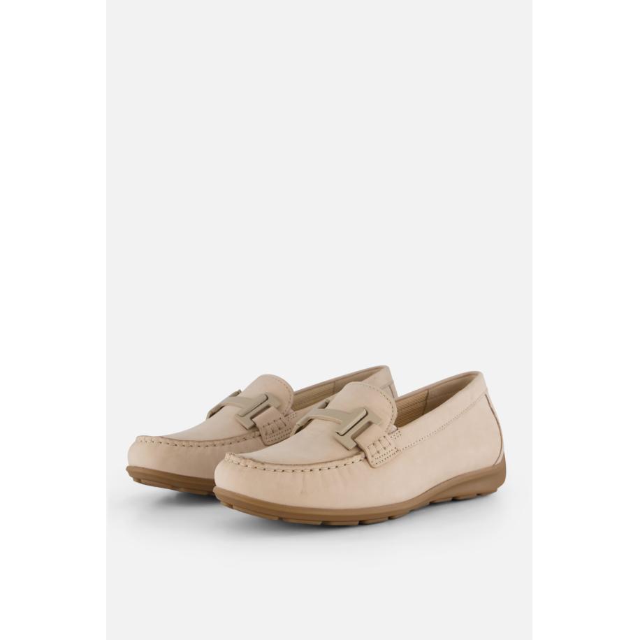 Gabor Moccasin Instappers beige Leer Bruin