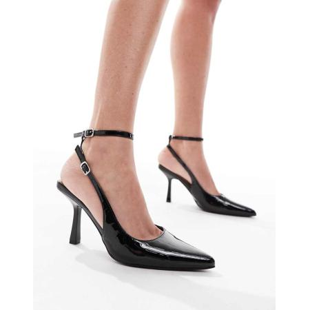 SEQWL Salado Slingback schoenen met kitten hak in zwart