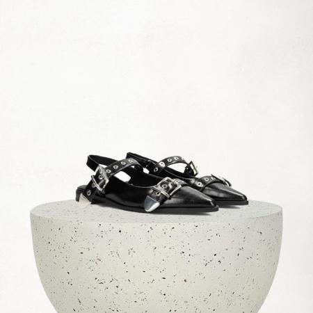 POSH by Poelman Slingbacks zwart Lak