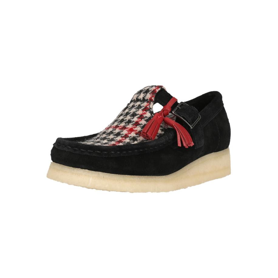 Clarks CLARKS Instappers Wallabee T Bar zwart -