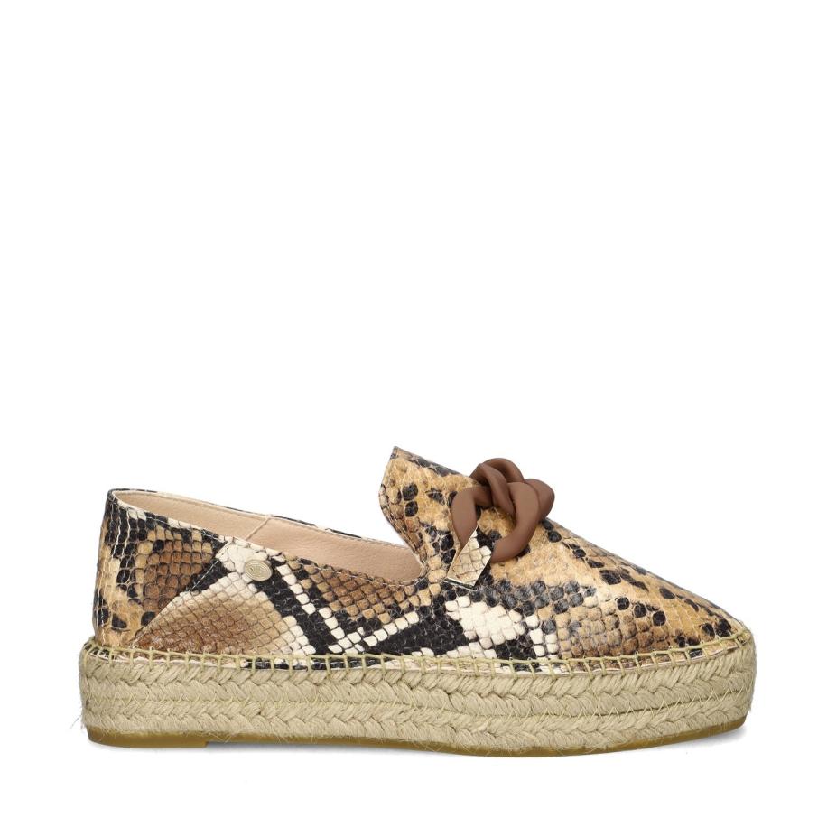 Fred de la Bretoniere June Chain espadrilles Bruin 479718 Bruin