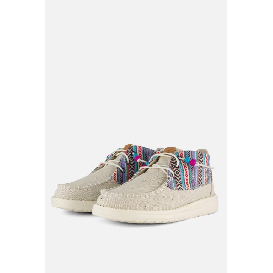 HEYDUDE Wendy Instappers grijs Canvas Grijs