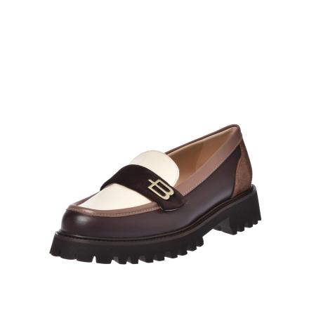 Baldinini BALDININI Instappers mokka / donkerbruin / wit