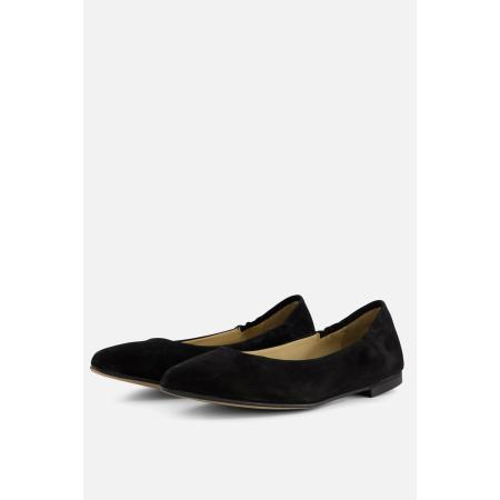 Linea Zeta Ballerina's zwart Suede