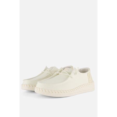 HEYDUDE Wendy Woven Instappers wit Textiel