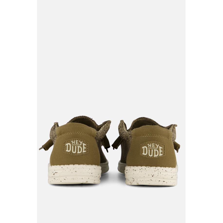 HEYDUDE Wally Sox Instappers bruin Canvas Bruin