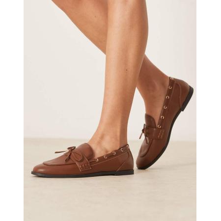 RAID Nico Bootloafers met strik in lichtbruin