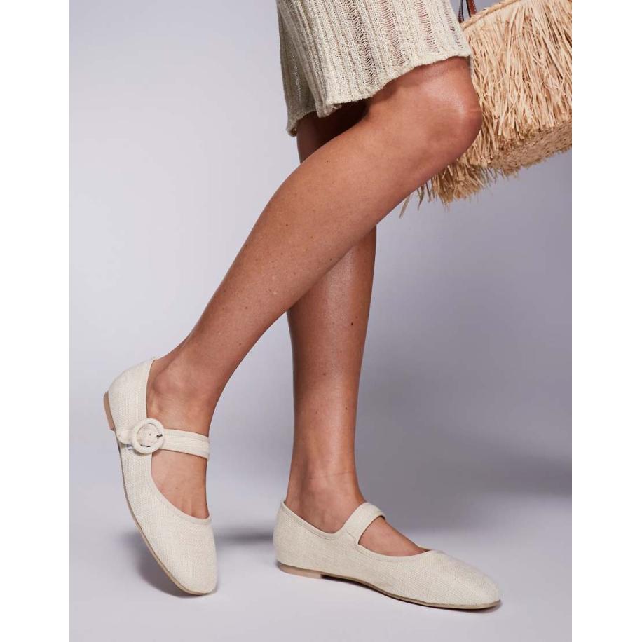 Public Desire Griffin Mary Jane ballerina's in naturel-Neutraal Multicolor