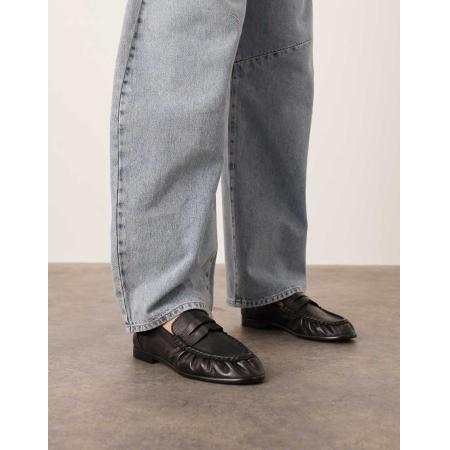 ARRANGE Premium leren loafers in zwart