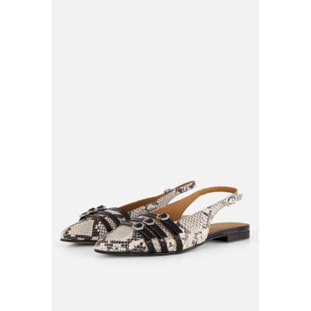 Linea Zeta Slingbacks bruin Leer