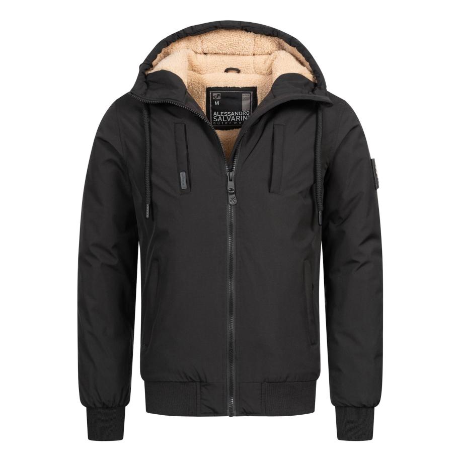 Alessandro Salvarini Alessandro Salvarini Winterjas lichtbruin / zwart -