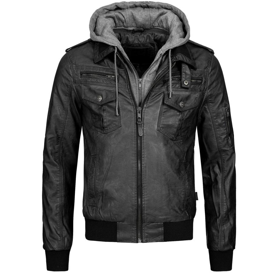 INDICODE JEANS INDICODE JEANS Tussenjas Aaron grijs / zwart -