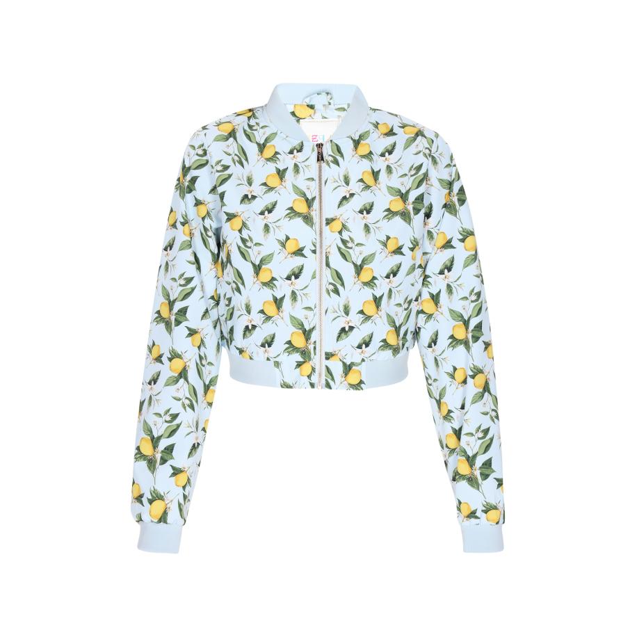 IZIA IZIA Tussenjas pastelblauw / geel / groen / wit -