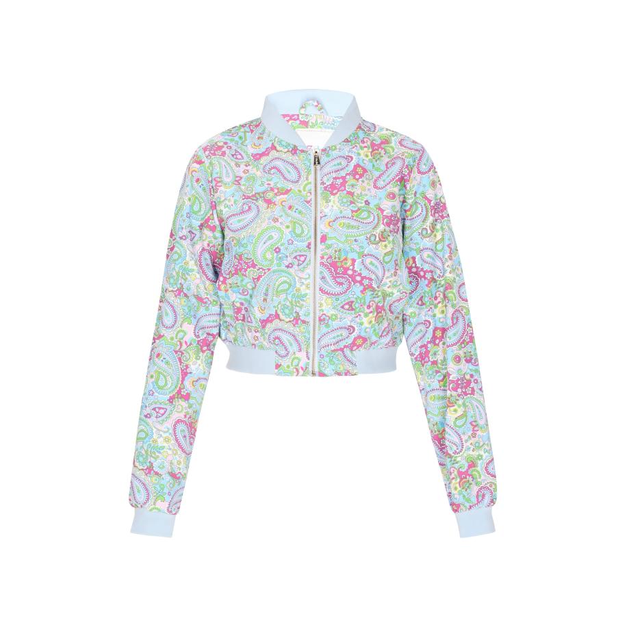 IZIA IZIA Tussenjas cyaan blauw / pastelgroen / lila / rosa / wit -