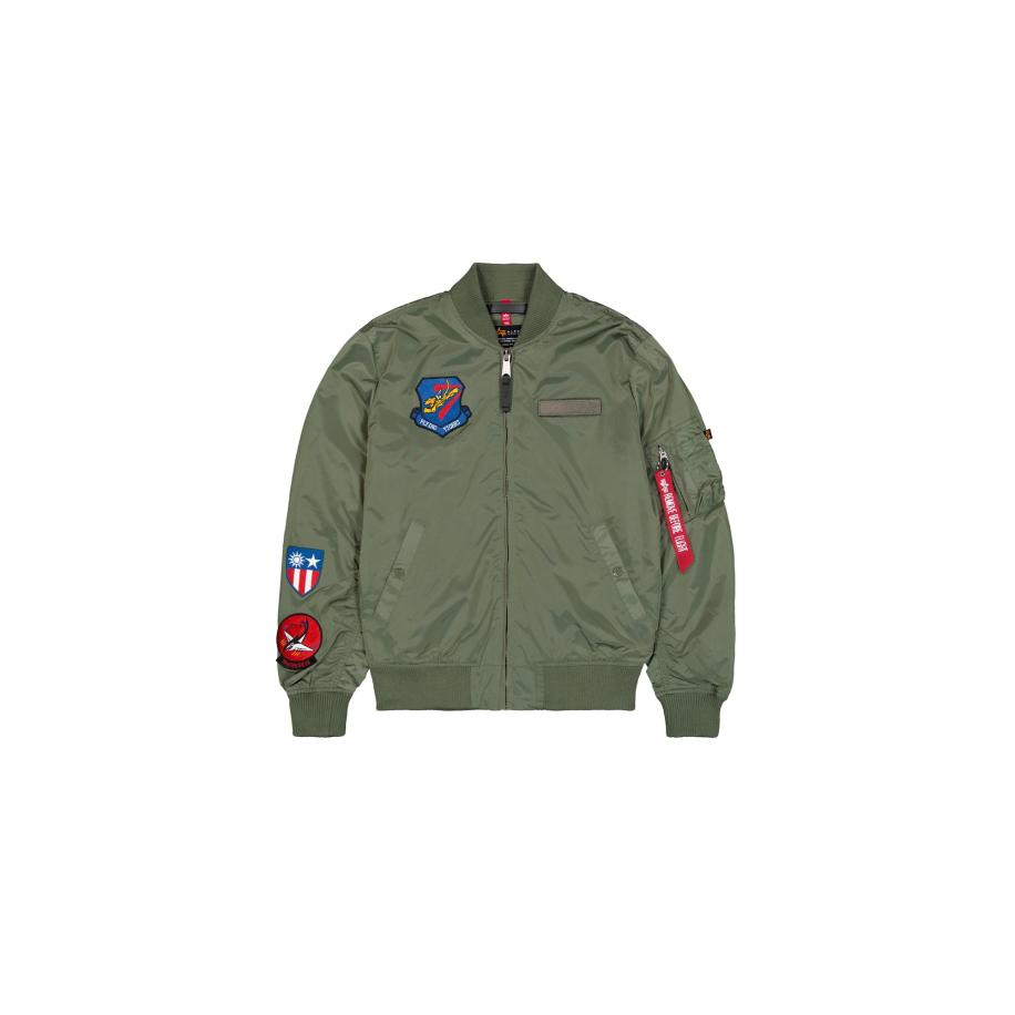 Alpha Industries ALPHA INDUSTRIES Tussenjas blauw / olijfgroen / rood / wit -