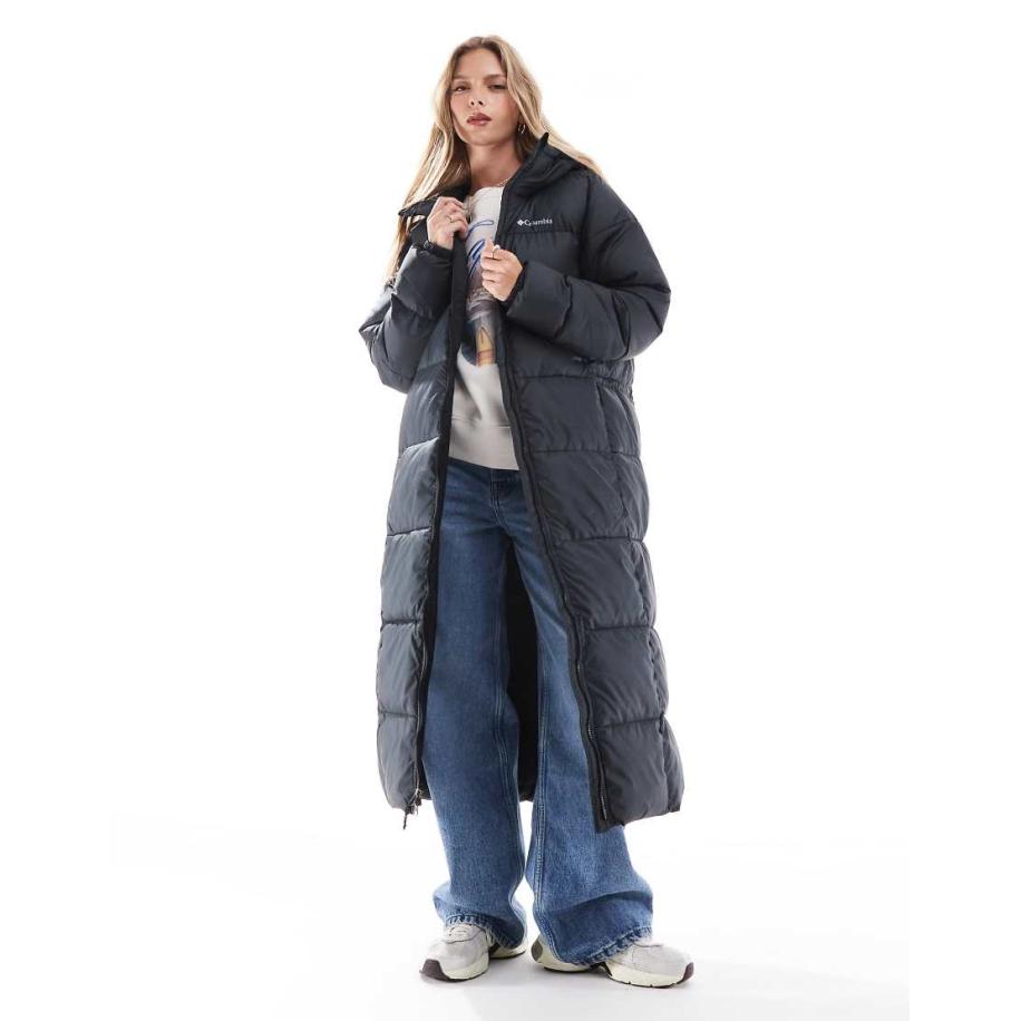 Columbia Puffect II Gewatteerde puffer jas met lange pasvorm in zwart Zwart