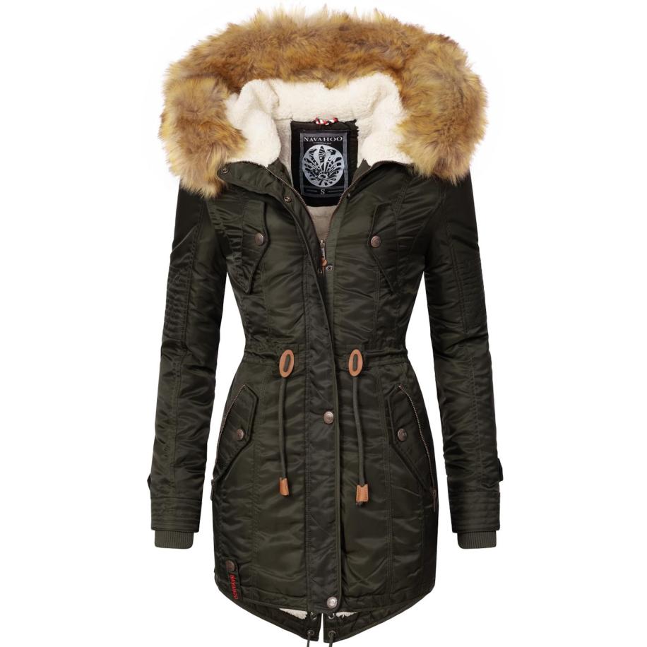NAVAHOO NAVAHOO Winterparka La Viva donkergroen -