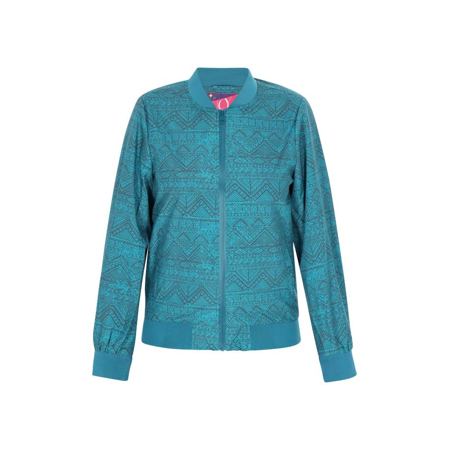 UCY UCY Tussenjas turquoise / donkergrijs -