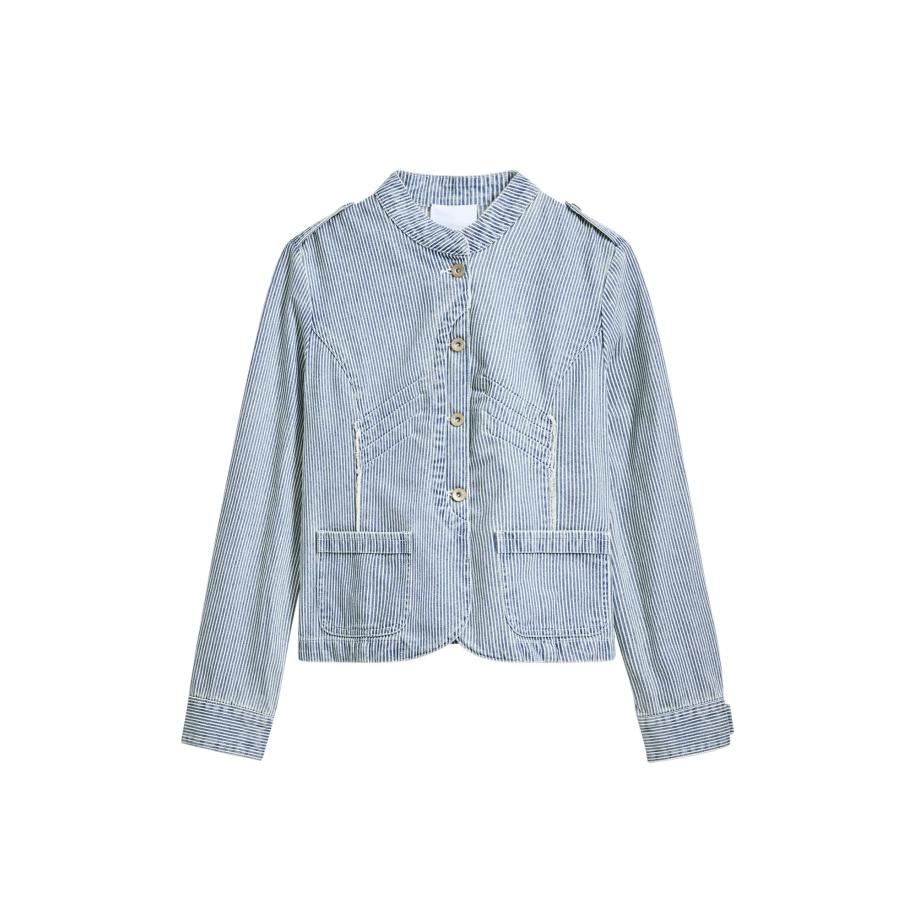 Desigual Desigual Tussenjas blauw / wit -