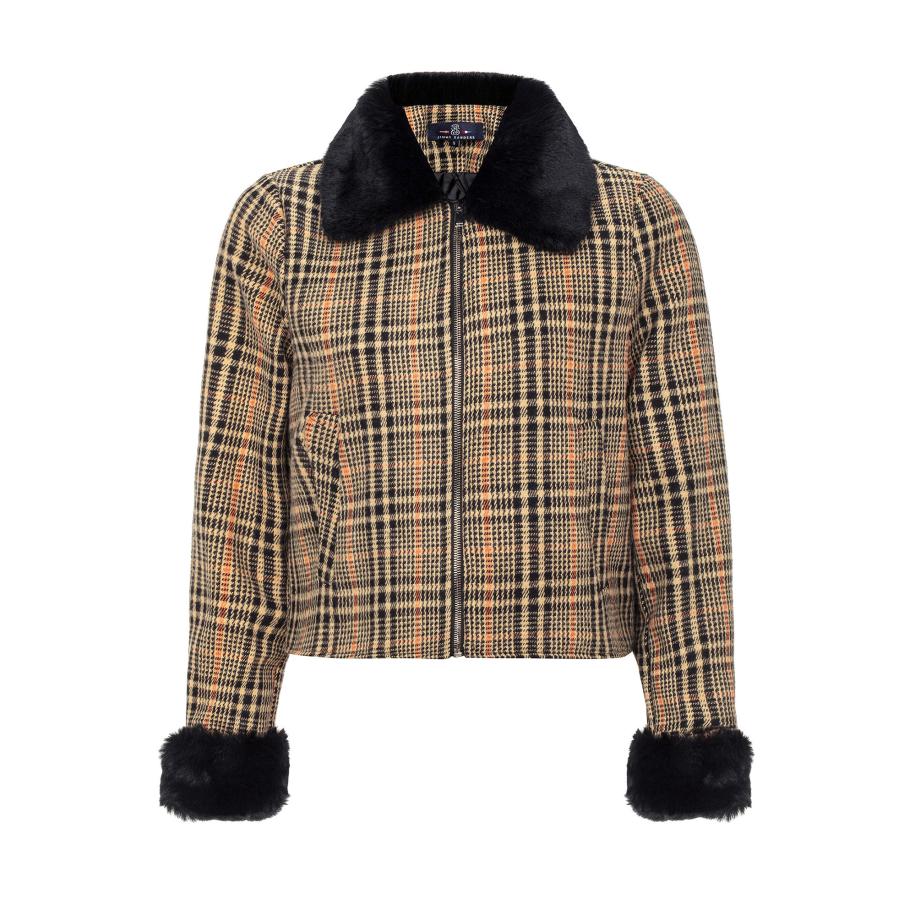 Jimmy Sanders Jimmy Sanders Tussenjas cognac / cappuccino / zwart -