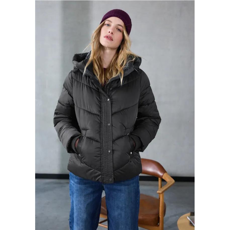 Street One Gevoerd jack Zwart