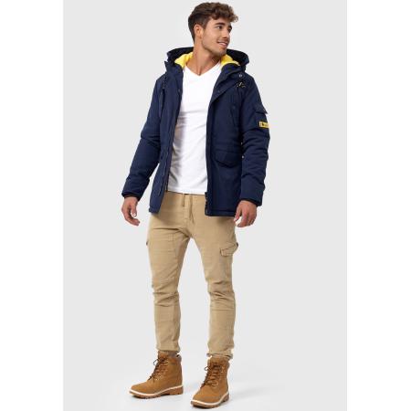 INDICODE JEANS INDICODE JEANS Tussenparka Ocala blauw / geel