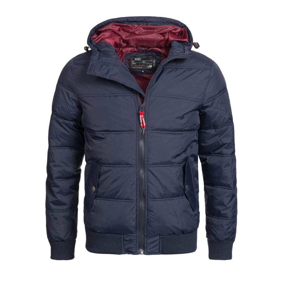 INDICODE JEANS INDICODE JEANS Winterjas Adrian ZA navy / donkerrood -