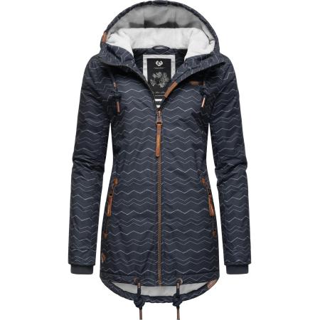 Ragwear Ragwear Winterjas Zuzka nachtblauw / bruin / wit
