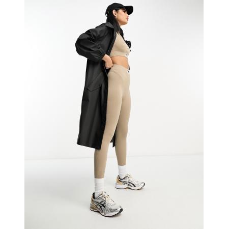 ASOS DESIGN Rubberen regenjas in zwart-Black