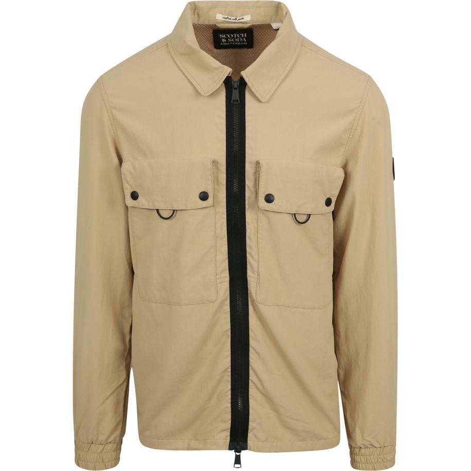 Scotch & Soda Jas Utility Beige Bruin