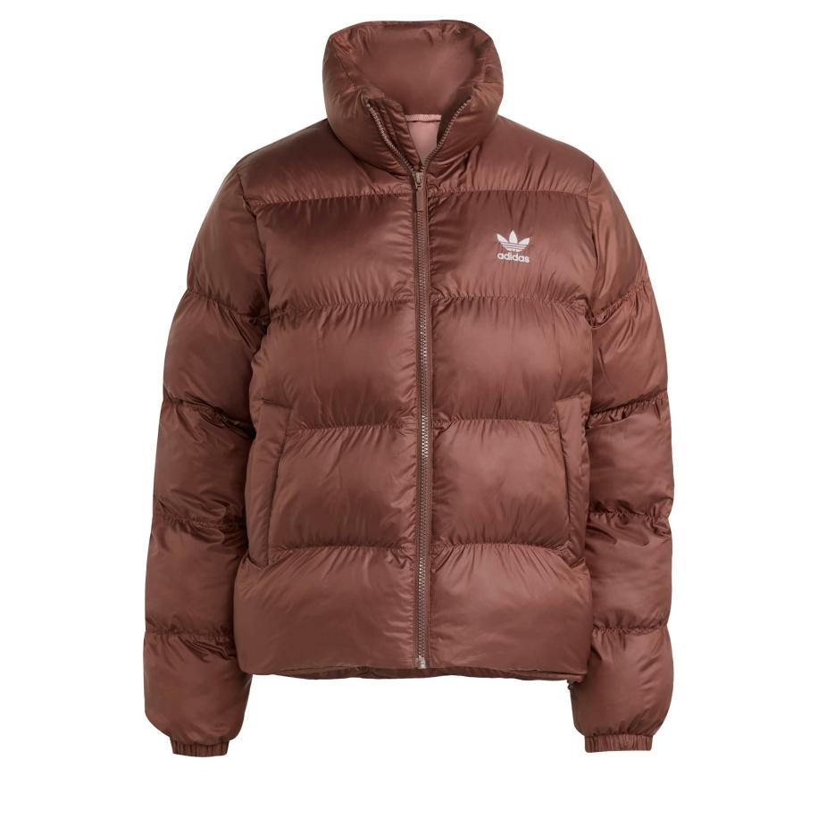 Adidas ADIDAS ORIGINALS Tussenjas Adicolor chocoladebruin / wit -